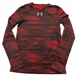 Under Armour Base Layer Red Black Kids Shirt Youth Boy Large
